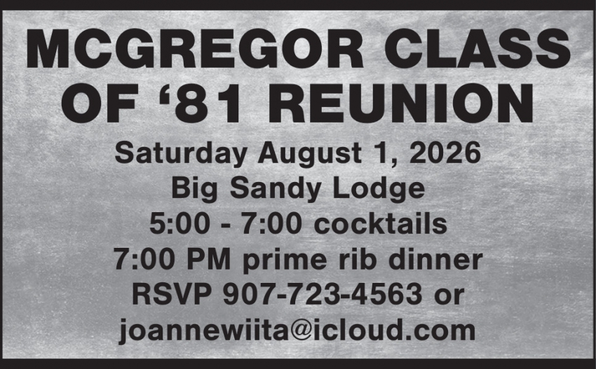 Mcgregor Class of 81
