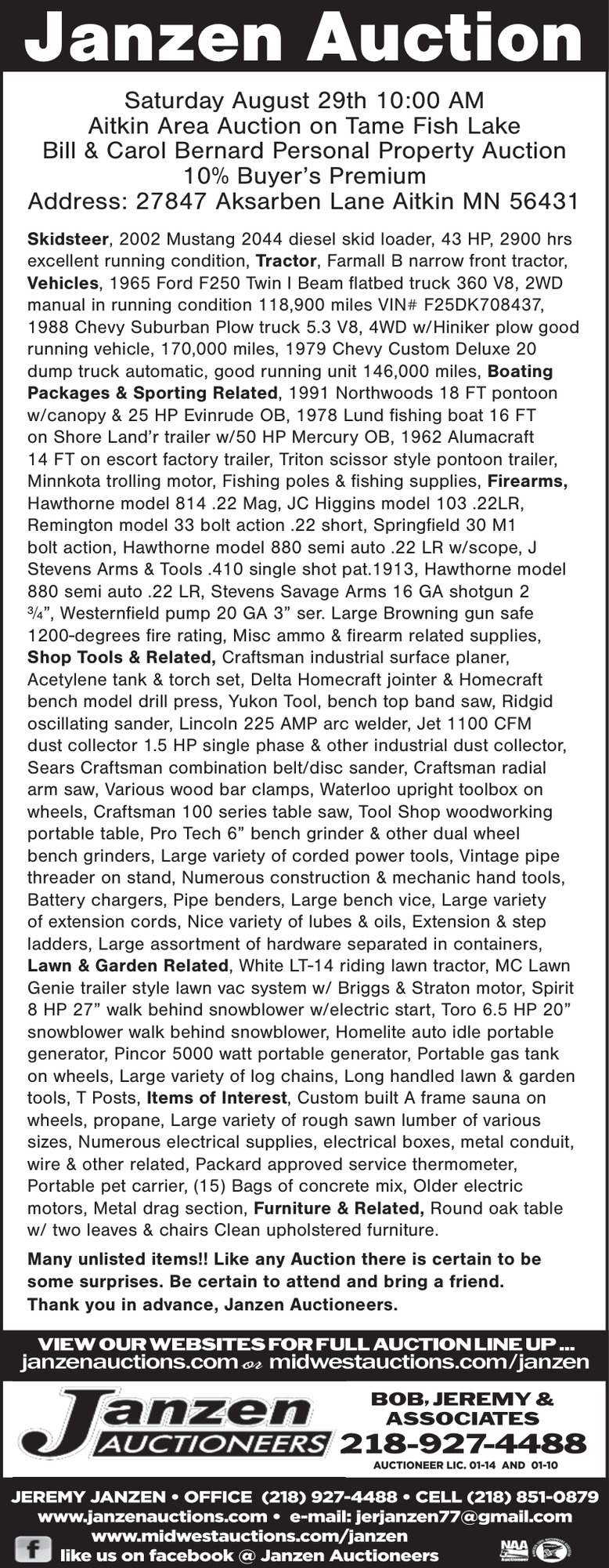 Janzen Auctioneers