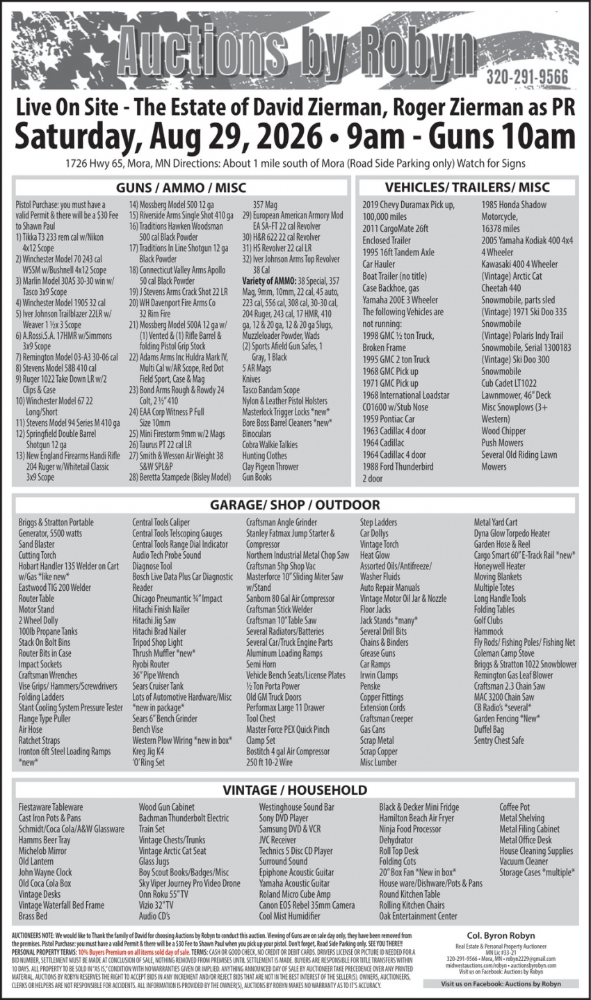 Auctions by Robyn & Norby