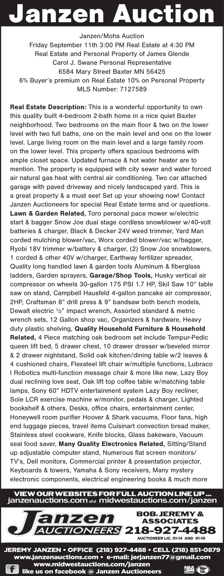 Janzen Auctioneers