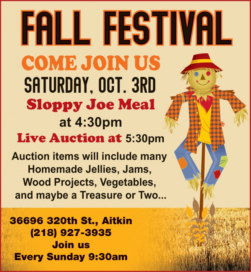 Fall Festival - October 3, 2026