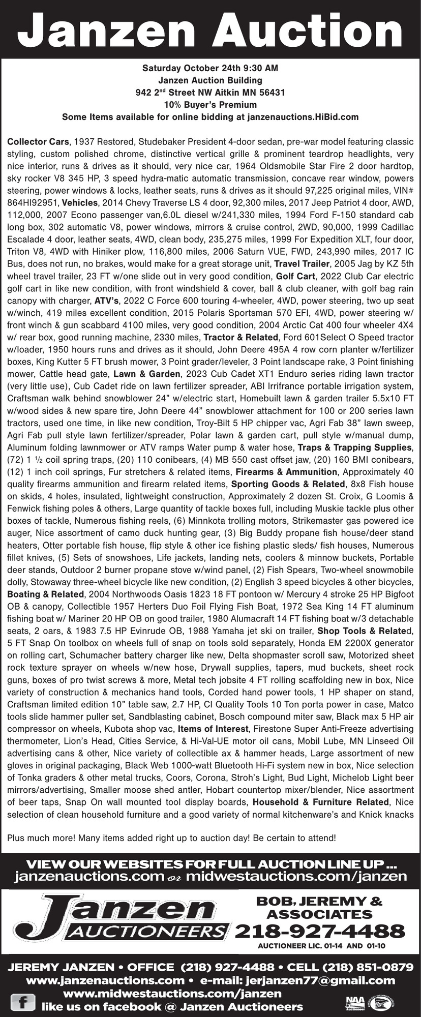 Janzen Auctioneers