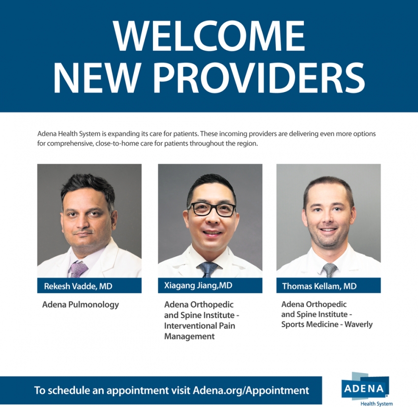 New Providers, Adena Health System, Chillicothe, OH