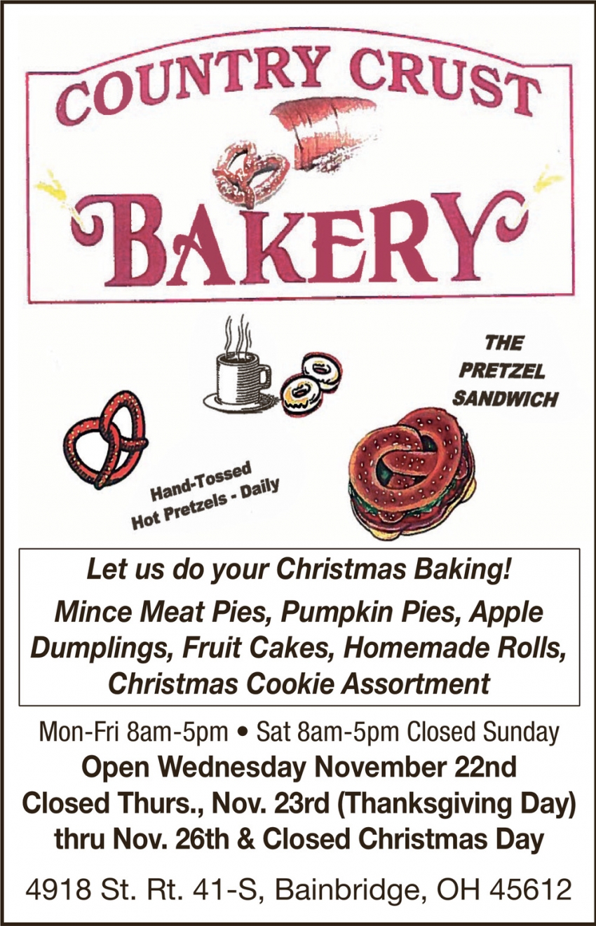 Let us Do Your Christmas Baking!