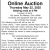 Online Auction, Thursday May 22