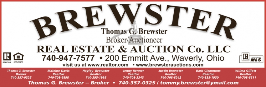 Thomas G. Nrewster Broker/ Auctioneer