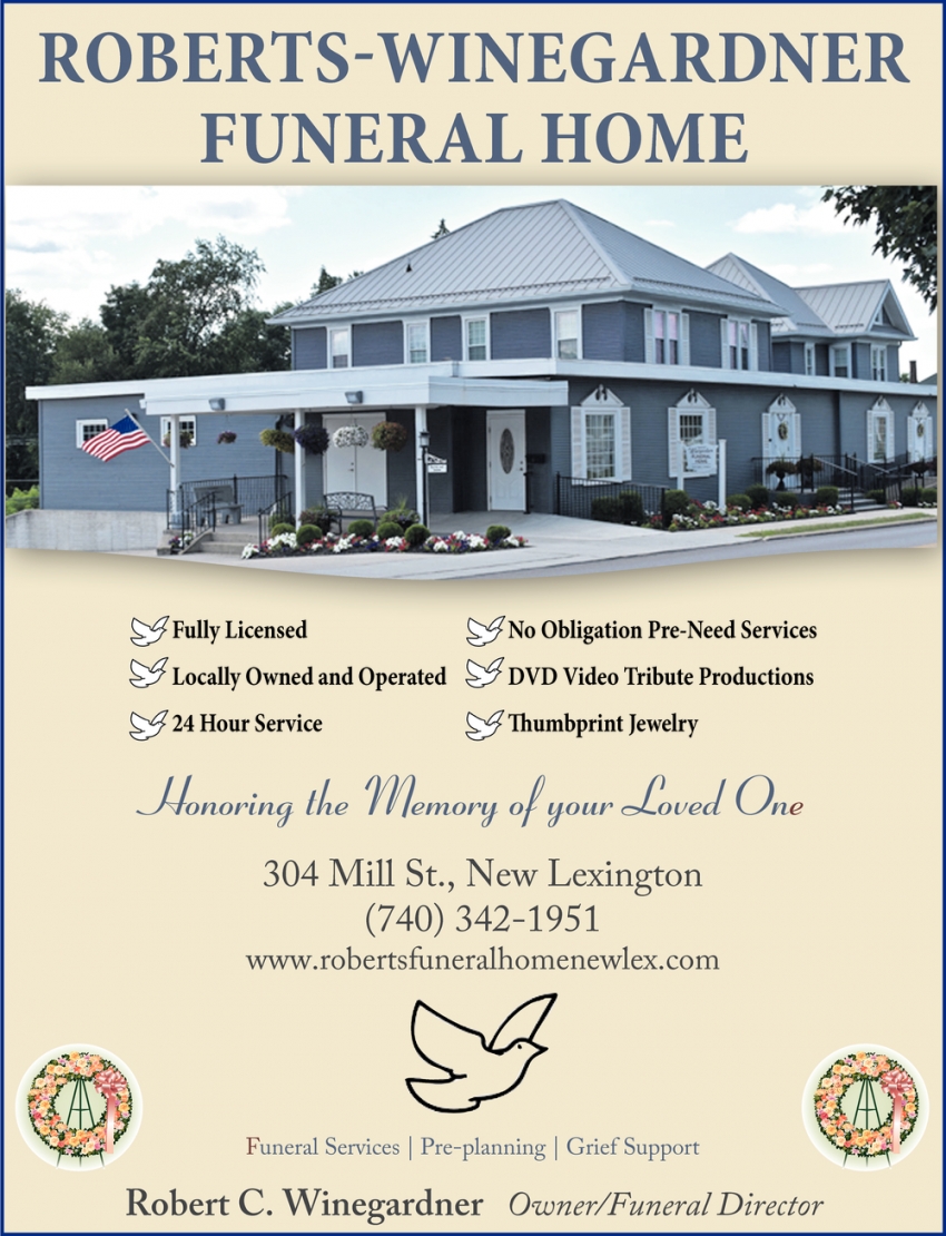 Honoring The Memory Of Your Loved One, Roberts Winegardner Funeral