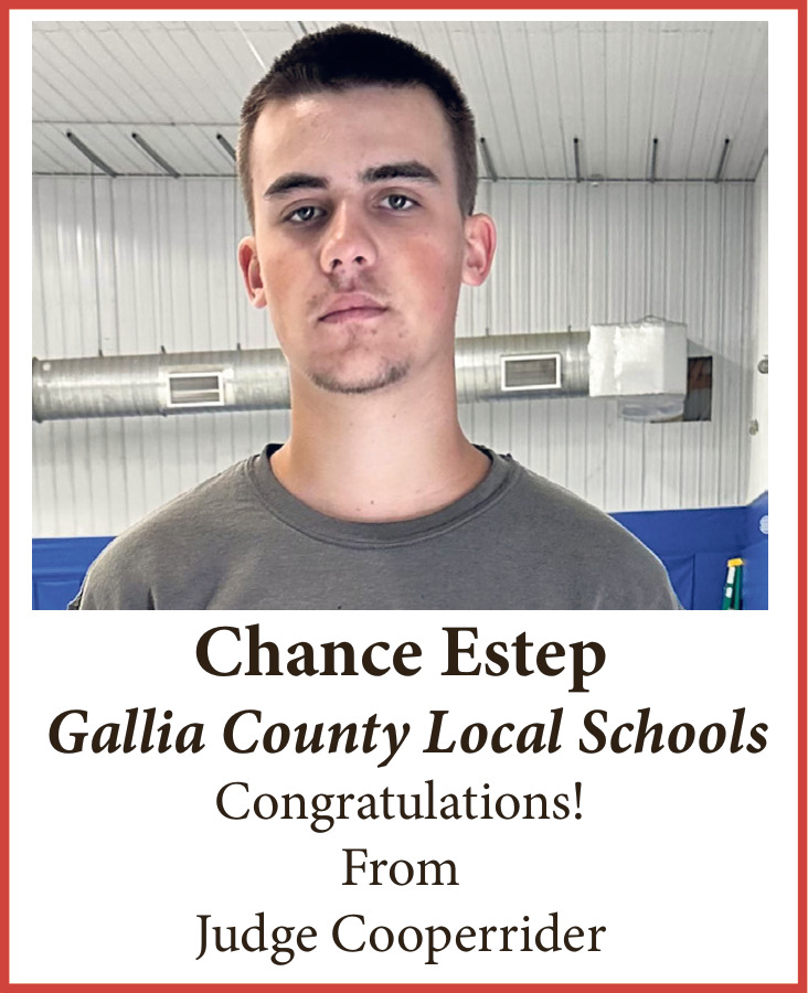 Chance Estep Congratulations, Judge Cooperrider and Staff, New Lexington, OH