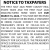 Tax Payers Notice