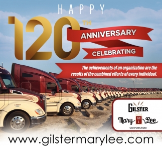 120th Anniversary, Gilster-Mary Lee, Chester, IL
