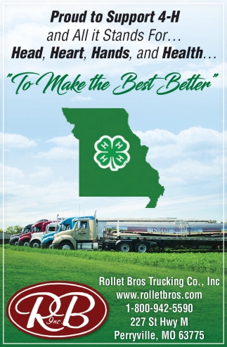 Proud to Support 4H, Rollet Bros, Inc, Perryville, MO