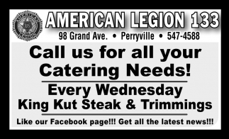 Call Us For All Your Catering Needs American Legion 133