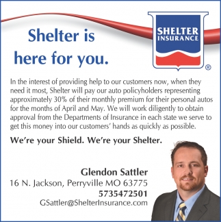 Shelter is Here for You, Shelter Insurance - Glendon ...