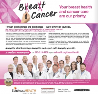 Your Breast Health and Cancer Care Are Our Priority