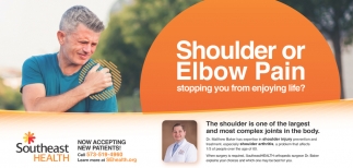 Shoulder Or Elbow Pain