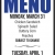 Senior Center Menu