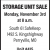 Storage Unit Sale