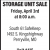 Storage Unit Sale