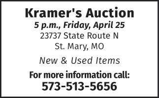 Kramer's Auction