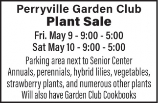 Perryville Garden Club Plant Sale (May 9 & 10, 2025)