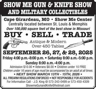 Show Me Gun & Knife Show and Military Collectables (October 26, 27 & 28, 2025)
