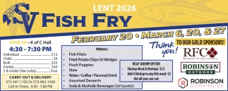 SV Fish Fry (February 20 - March 6, 2026)