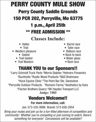Perry County Mule Show