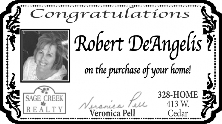 Congratulations Robert DeAngelis