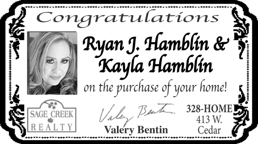Congratulations Ryan J. Hamblin & Kayla Hamblin