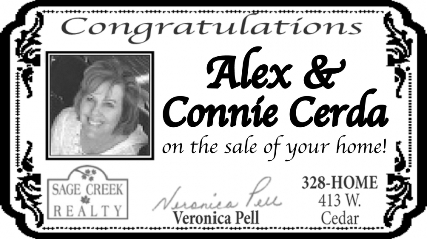 Congratulations Alex & Connie Cerda
