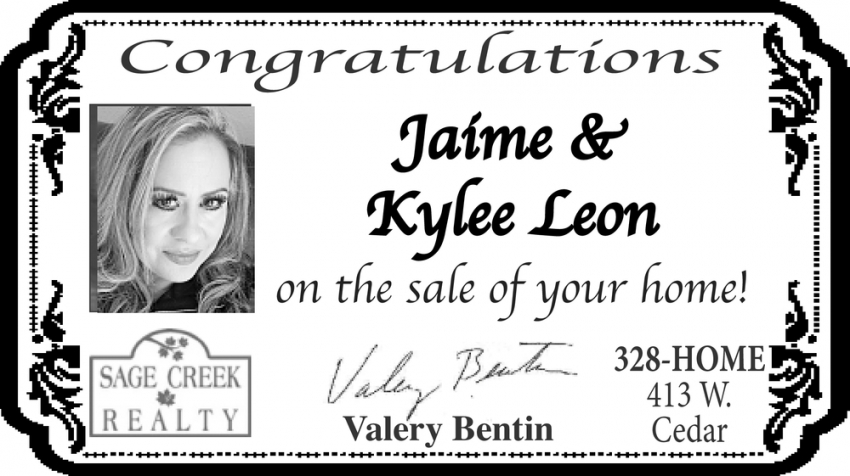 Congratulations Jaime & Kylee Leon
