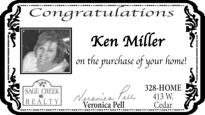 Congratulations Ken Miller