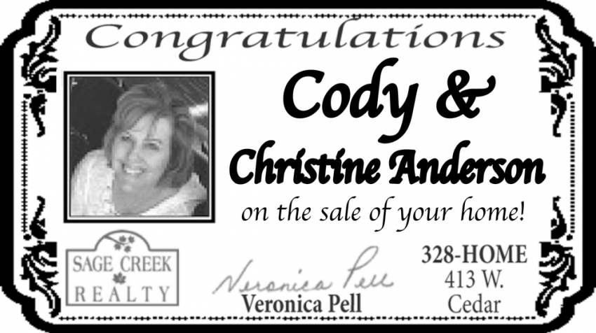 Congratulations Cody & Christine Anderson