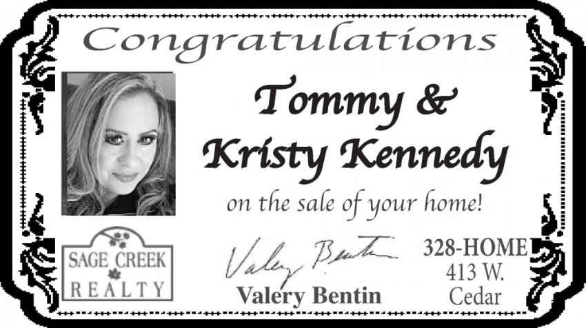 Congratulations Tommy & Kristy Kennedy