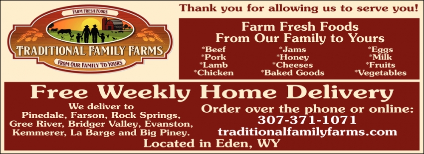 Free Weekly Home Delivery
