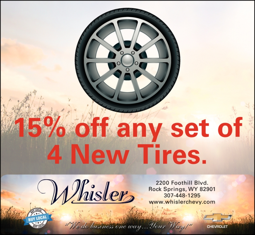15% Off Any Set Of 4 New Tires