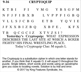 Cryptoquip puzzles deals