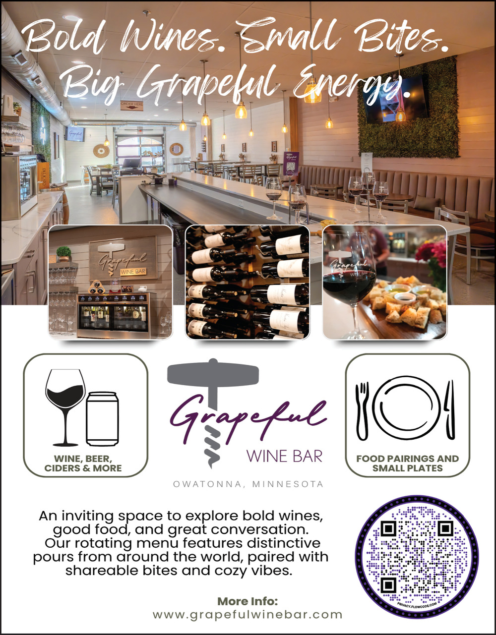 Bold Wines. Small Bites., Grapeful Wine Bar