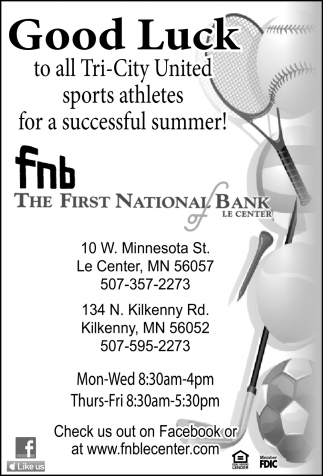 Good Luck to All Tri-City United Sports Athletes for a Successful Summer!