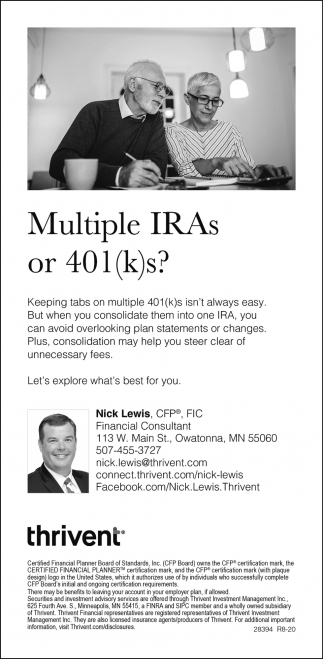 Multiple IRAs or 401(k)s?