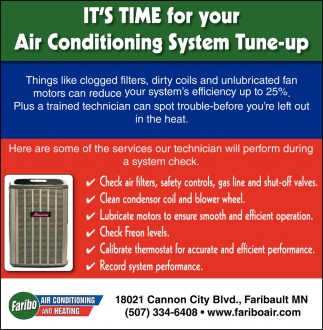 It's Time for Your Aur Conditioning System Tune-Up