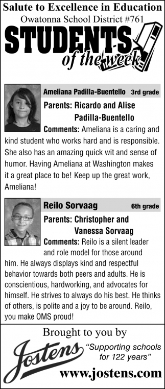 Students of the week