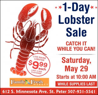 1-Day Lobster Sale