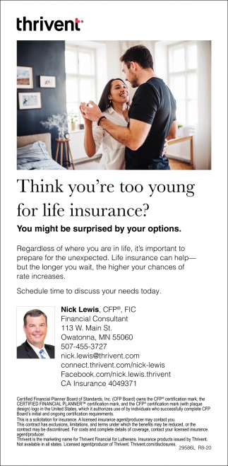 Think You're Too Young For Life Insurance?