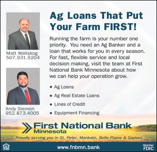 Ag Loans That Put Your Farm First!