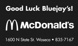 Good Luck Bluejay's!