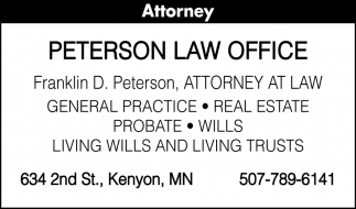 Franklin D. Peterson, Attorney At Law