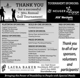 30th Annual Golf Tournament
