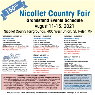 Grandstand Events Schedule