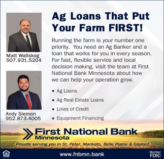 Ag Loans That Put Your Farm First!